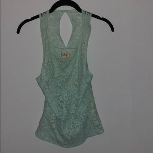 Sea green lacey tank
